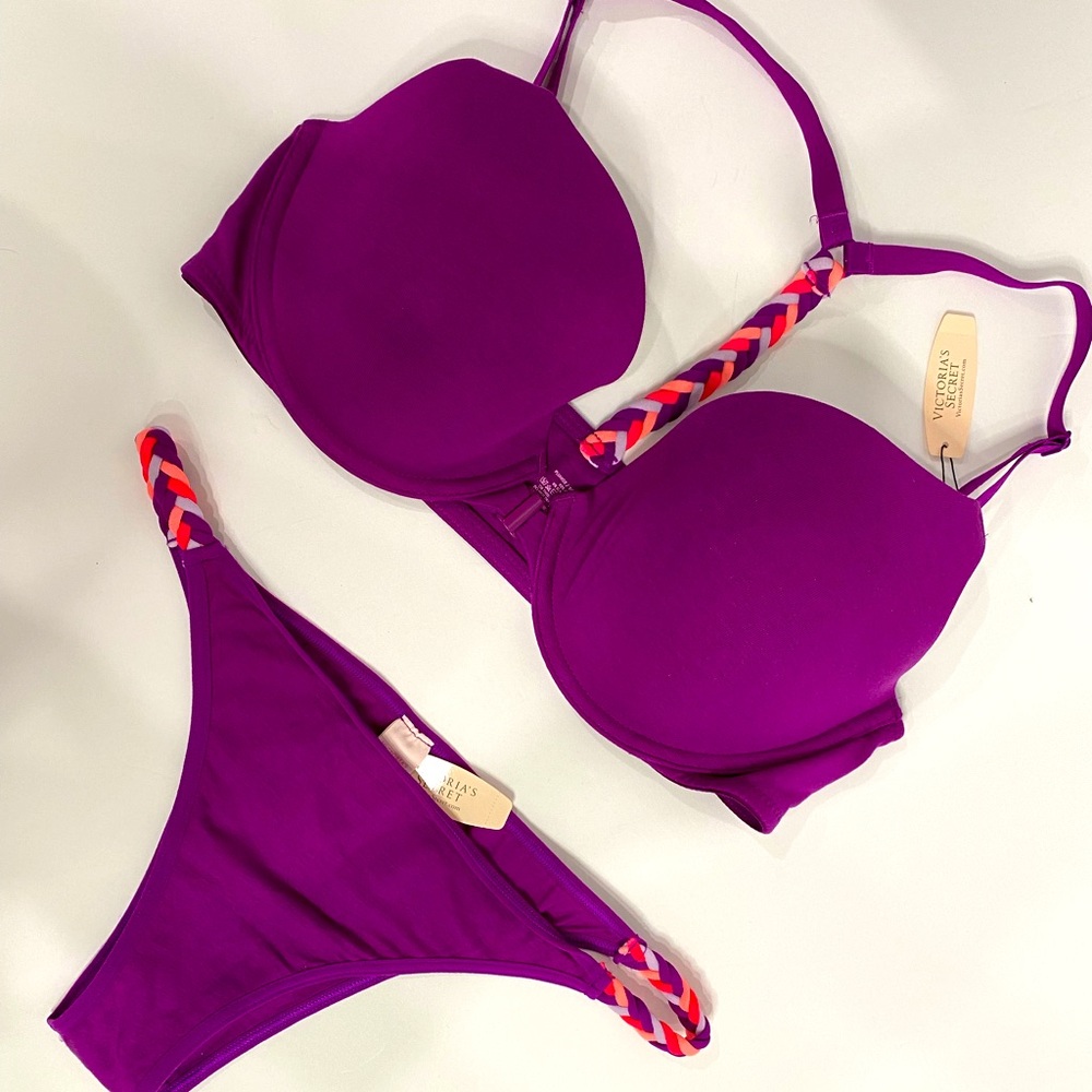 Brand New! VS Push Up Bra+Panty Set (38C & M)